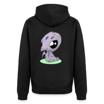 Dragon kawaii - Veste à capuche bio Premium Unisexe - noir - Dos - Nico (187cm)