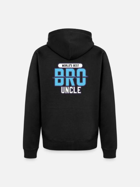 Bester Onkel der Welt - Unisex Premium Bio Zip Hoodie - Schwarz