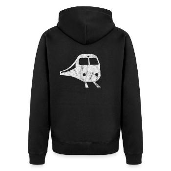train - Veste à capuche bio Premium Unisexe - noir - Dos - Nico (187cm)