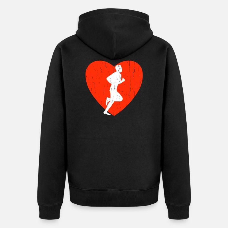 Marathon - Veste à capuche bio Premium Unisexe - noir