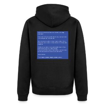 Dies ist ein perfektes Geschenk für Computerbenutzer - Unisex Premium Bio Zip Hoodie - Schwarz - Hinten - Nico (187cm)
