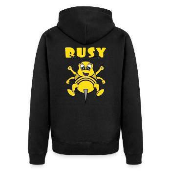 Busy bee This cute and adorable design will be a - Unisex Premium Organic Zip Hoodie - black - Back - Nico (187cm)
