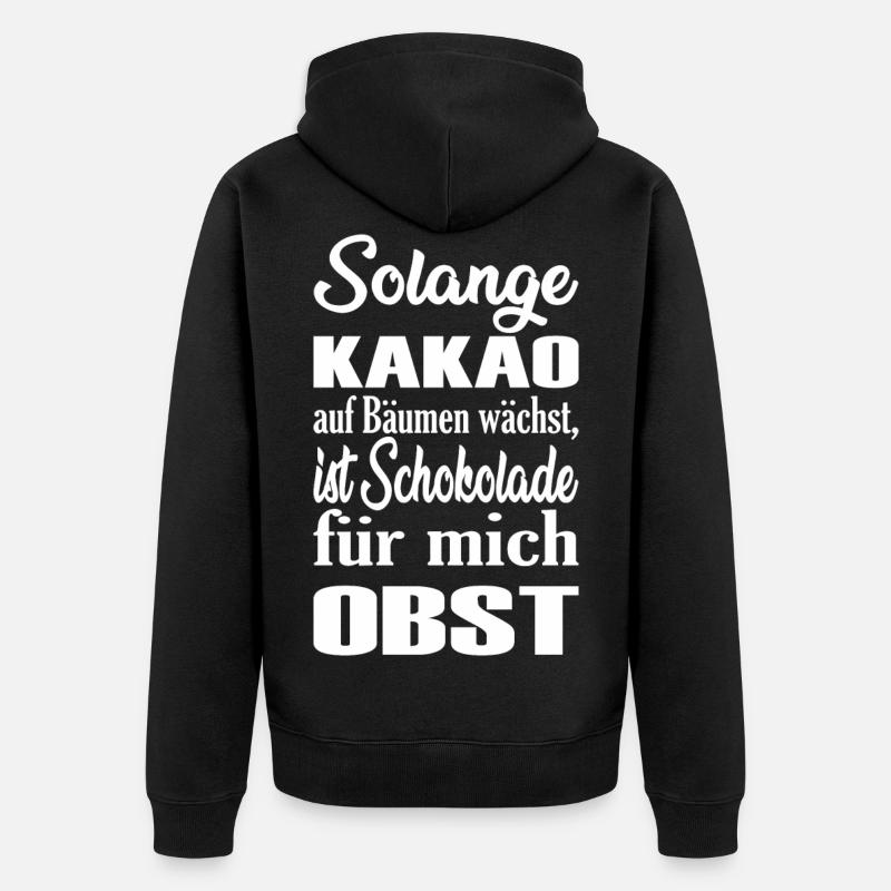 chocolat - Veste à capuche bio Premium Unisexe - noir