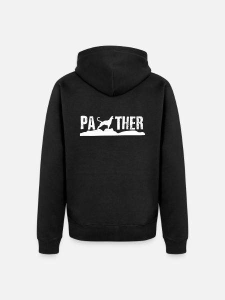 Panther lettering - Premium økologisk unisex-hettejakke - svart