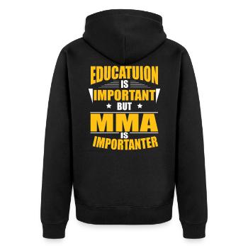 MMA EST IMPORTANTER - Veste à capuche bio Premium Unisexe - noir - Dos - Nico (187cm)