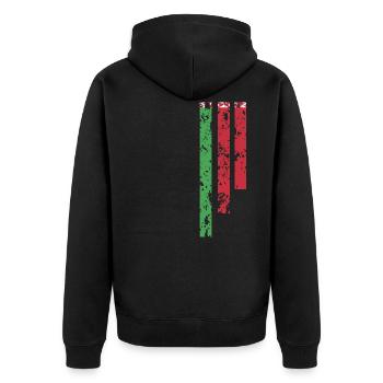Fier de la Biélorussie - BLR - Veste à capuche bio Premium Unisexe - noir - Dos - Nico (187cm)