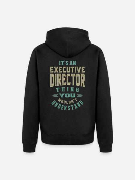 Executive Director - Unisex Premium Organic Zip Hoodie - black