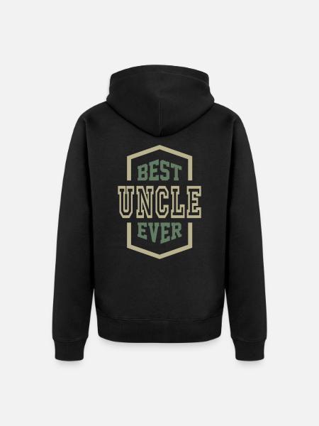 Bester Onkel - Unisex Premium Bio Zip Hoodie - Schwarz
