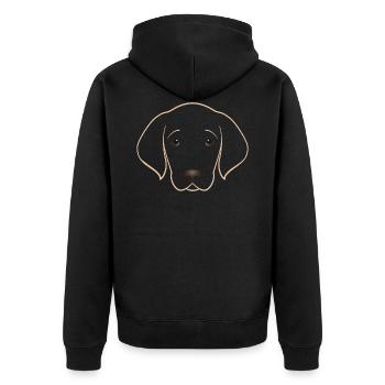 J’aime golden retriever chien tshirt - Veste à capuche bio Premium Unisexe - noir - Dos - Nico (187cm)