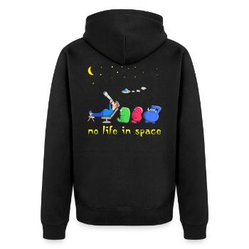 Drôles d'Aliens - Veste à capuche bio Premium Unisexe - noir - Dos - Nico (187cm)