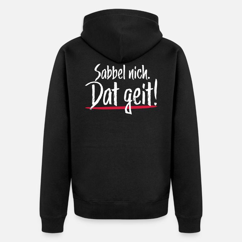 Sabbel pas dat geit - Veste à capuche bio Premium Unisexe - noir