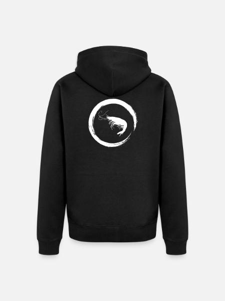 shrimp - Unisex Premium Organic Zip Hoodie - black