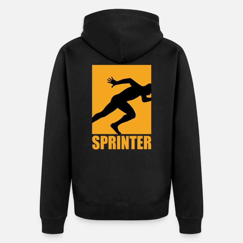 Sprinter Design - Unisex Premium Bio Zip Hoodie - Schwarz