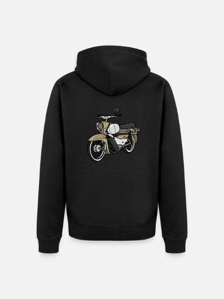 hawk - Unisex Premium Organic Zip Hoodie - black