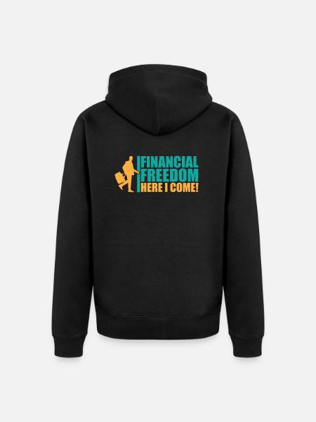 Financial freedom - Unisex Premium Organic Zip Hoodie - black