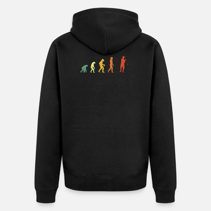 Hipster Yo-Yoing Evolution - Unisex Premium Bio Zip Hoodie - Schwarz