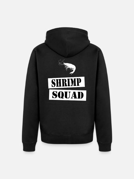 join the shrimp squad - Unisex Premium Organic Zip Hoodie - black