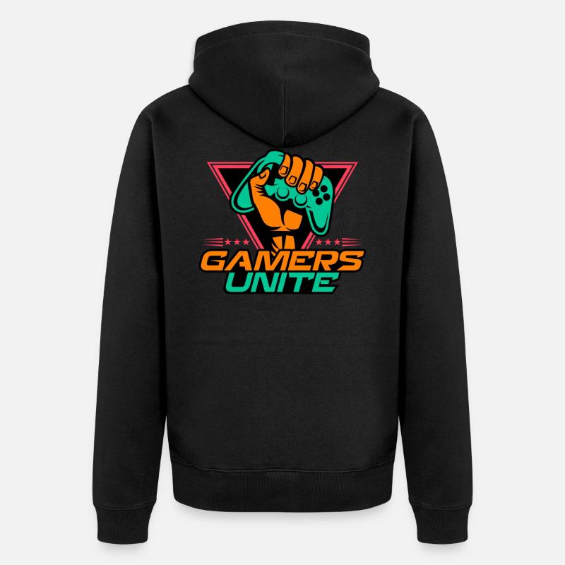 Gamer, rassemblez-vous ! - Veste à capuche bio Premium Unisexe - noir