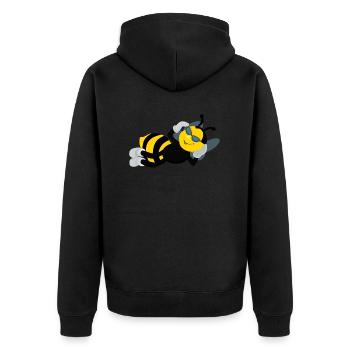 Abeille cool - Veste à capuche bio Premium Unisexe - noir - Dos - Nico (187cm)