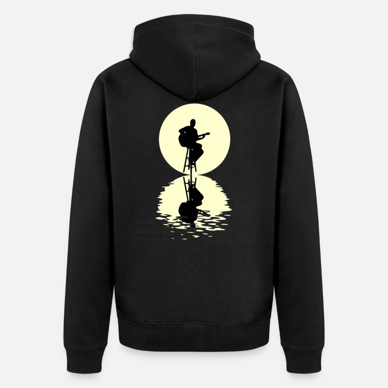 Guitar Moon - Veste à capuche bio Premium Unisexe - noir
