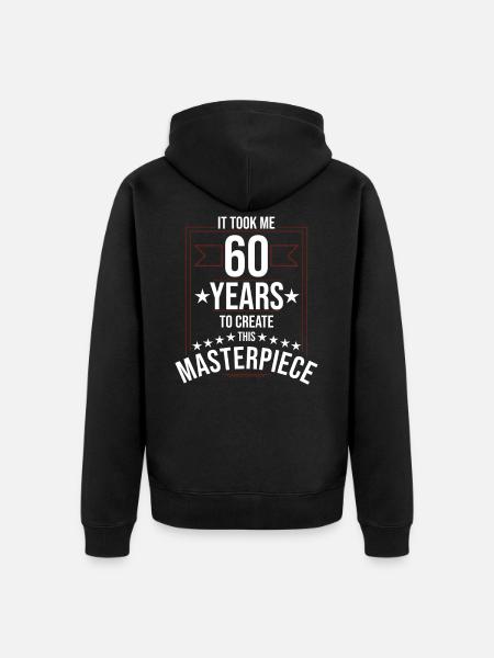 60th birthday - Unisex Premium Organic Zip Hoodie - black