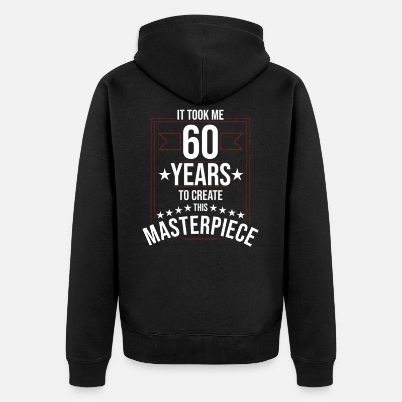 60ème anniversaire - Veste à capuche bio Premium Unisexe - noir