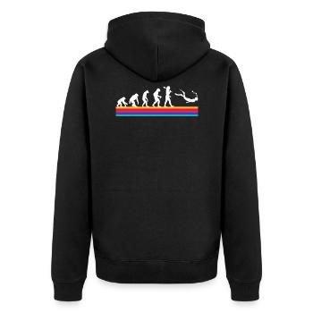 Retro Snorkeling Graphic Shirt - Veste à capuche bio Premium Unisexe - noir - Dos - Nico (187cm)