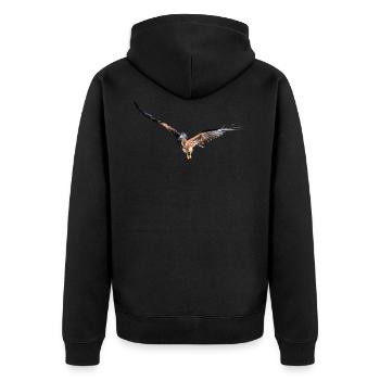 Bird of prey, red kite, marsh harrier, king's consecration - Unisex Premium Organic Zip Hoodie - black - Back - Nico (187cm)