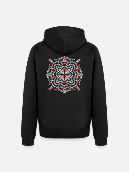 Pattern - Unisex Premium Organic Zip Hoodie - black