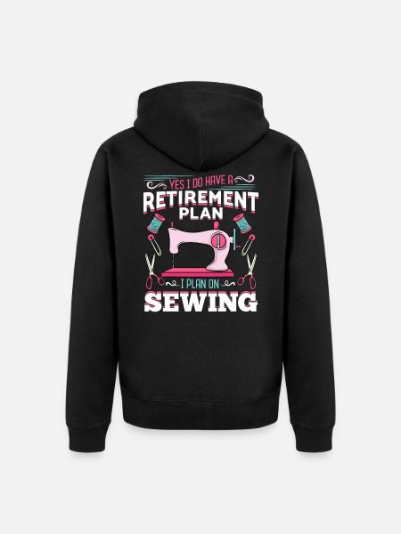I plan on sewing - Unisex Premium Organic Zip Hoodie - black