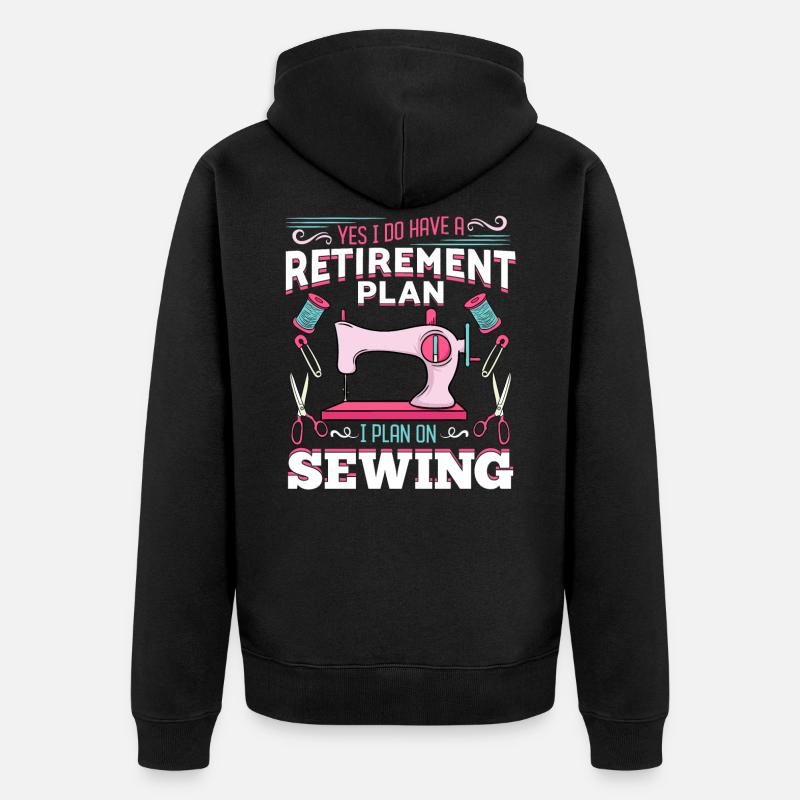 I plan on sewing - Unisex Premium Organic Zip Hoodie - black