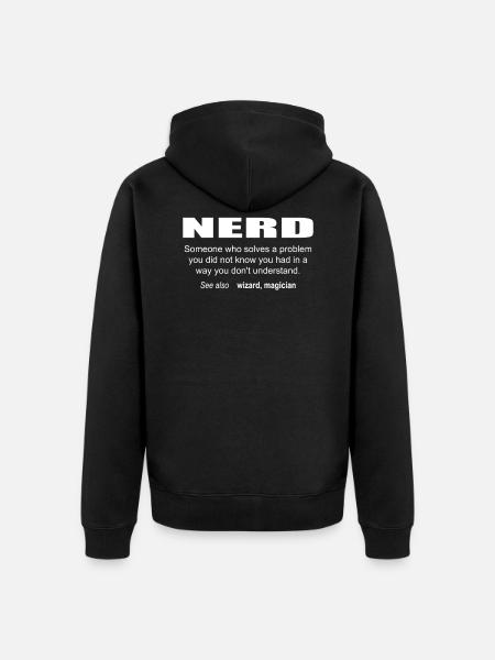 Nerd Description - Unisex Premium Bio Zip Hoodie - Schwarz