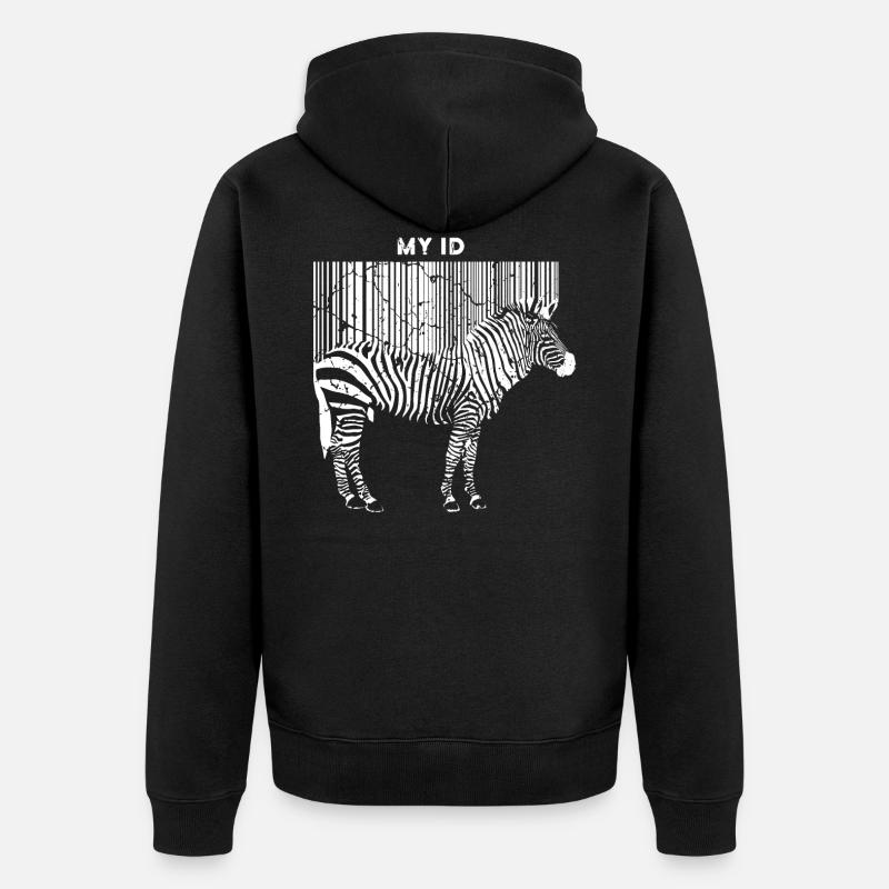 Bandes Zebra - Veste à capuche bio Premium Unisexe - noir