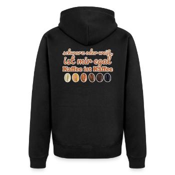 Café noir ou blanc n’a pas d’importance - Veste à capuche bio Premium Unisexe - noir - Dos - Nico (187cm)