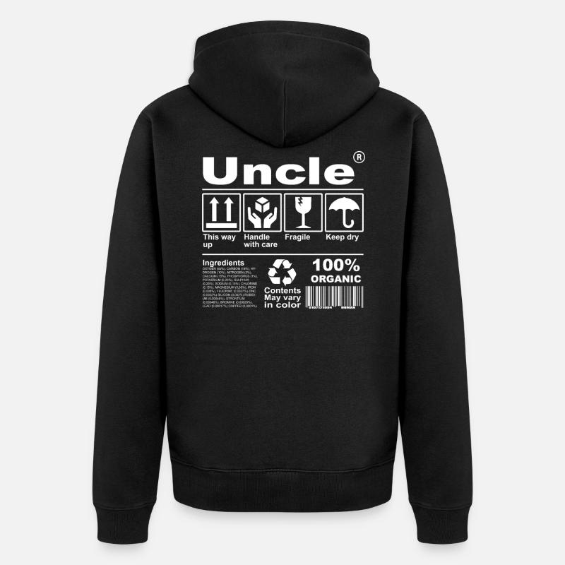 uncle - Veste à capuche bio Premium Unisexe - noir