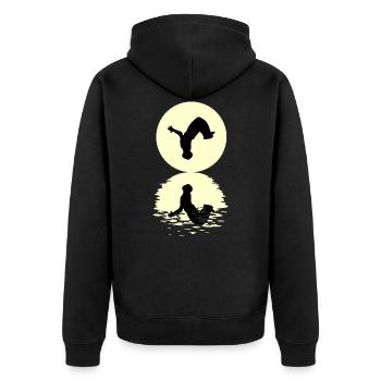 Parcour Moon - Veste à capuche bio Premium Unisexe - noir - Dos - Nico (187cm)