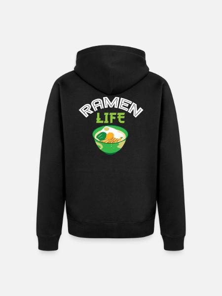 Ramen Life - Unisex Premium Organic Zip Hoodie - black