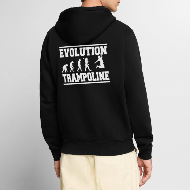 Evolution Trampoline Unisex Premium Bio Zip Hoodie