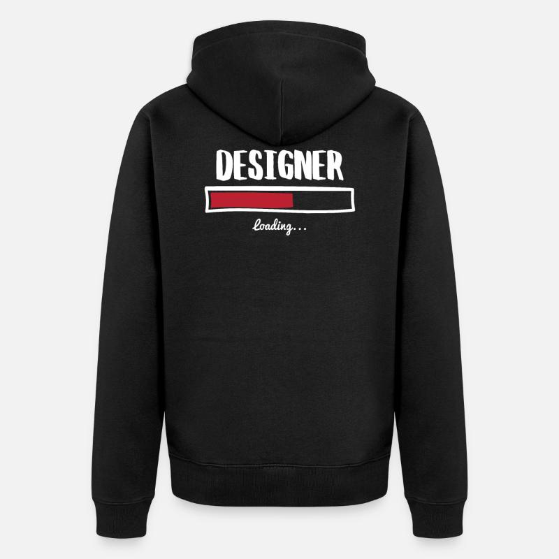 Funny Designer Design - Unisex Premium Bio Zip Hoodie - Schwarz