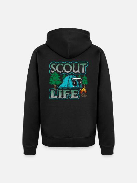 Scout Life T-shirt - Veste à capuche bio Premium Unisexe - noir