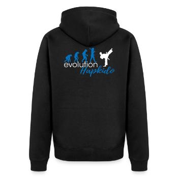 Évolution du Hapkido - Veste à capuche bio Premium Unisexe - noir - Dos - Nico (187cm)