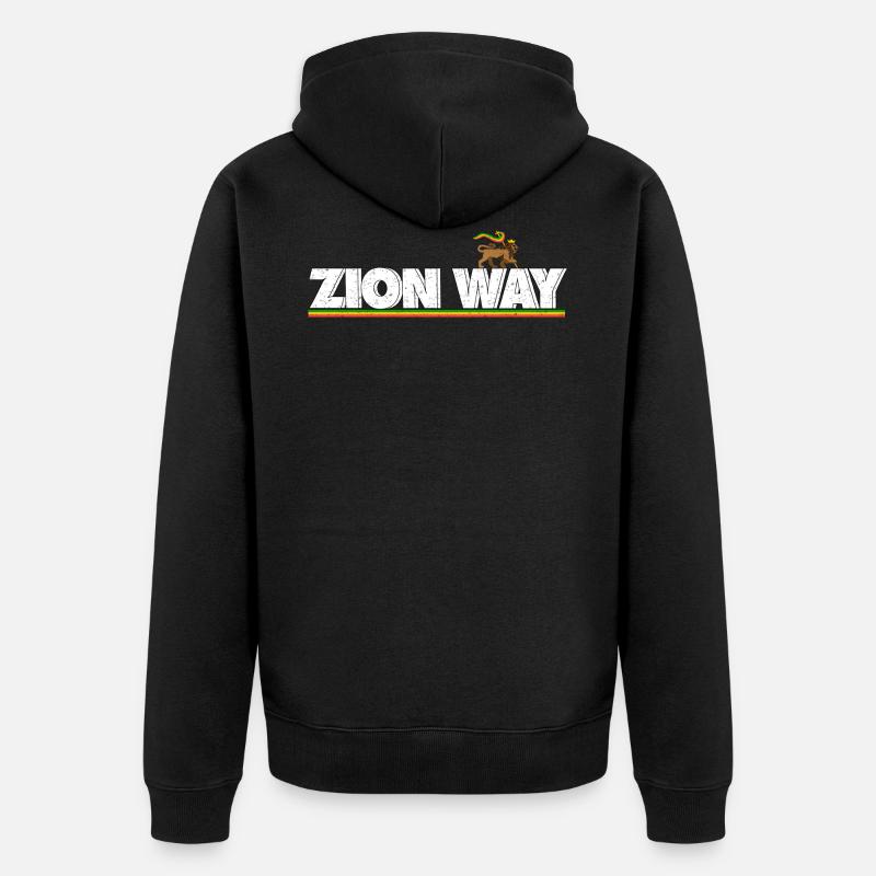 Reggae Zion Way - Veste à capuche bio Premium Unisexe - noir