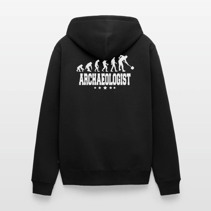 évolution de l'archéologue Veste à capuche bio Premium Unisexe