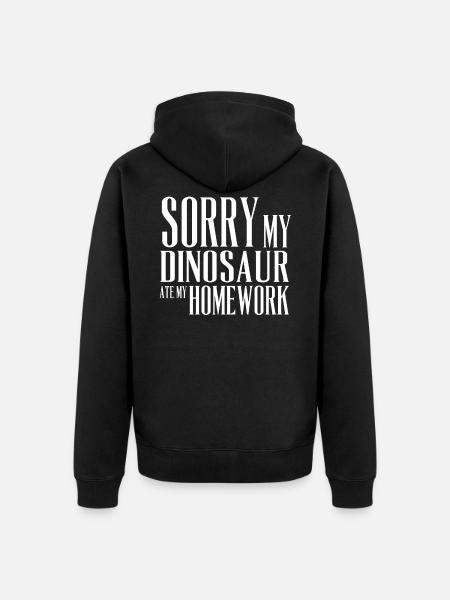 DINOSAUR - Unisex Premium Bio Zip Hoodie - Schwarz
