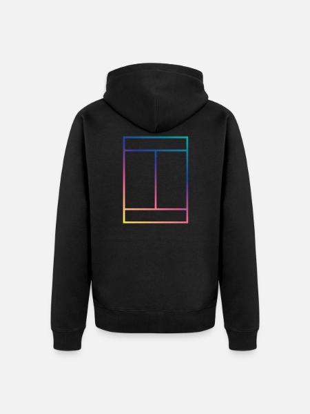 Tennisplatz - Unisex Premium Bio Zip Hoodie - Schwarz