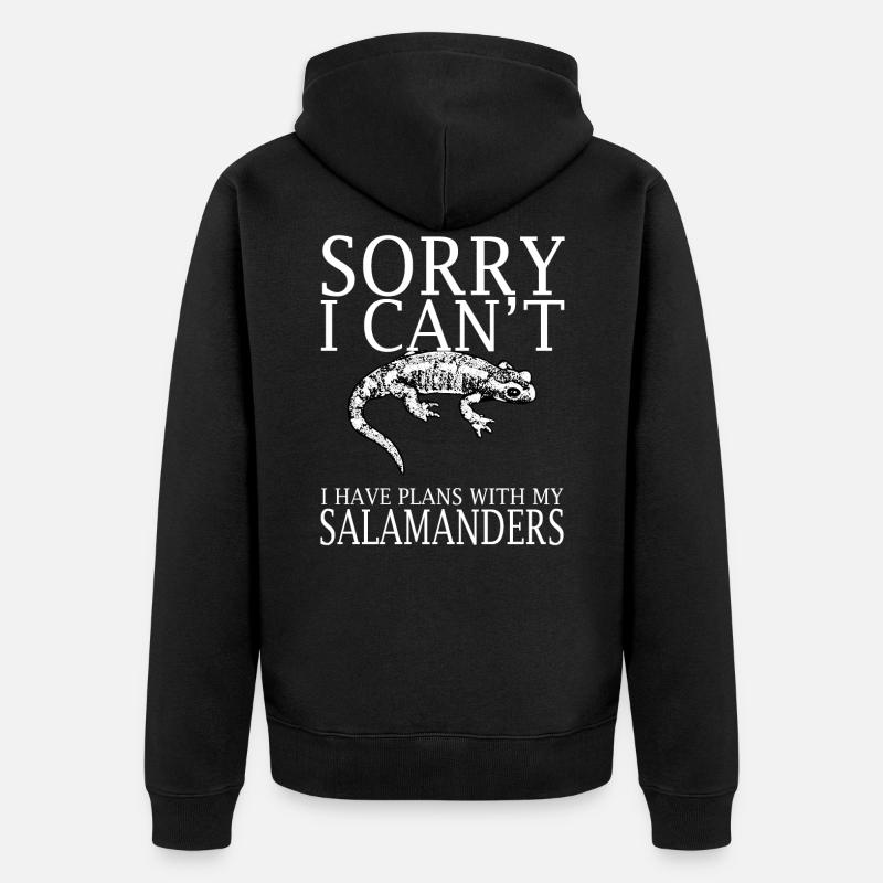 Salamanders Funny Tshirt - Unisex Premium Bio Zip Hoodie - Schwarz