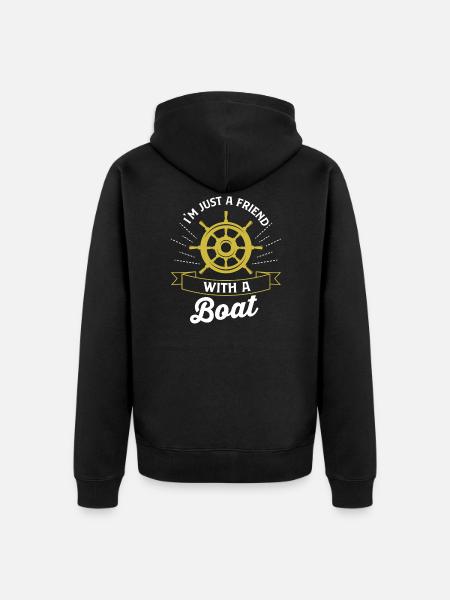 Boot - Unisex Premium Bio Zip Hoodie - Schwarz