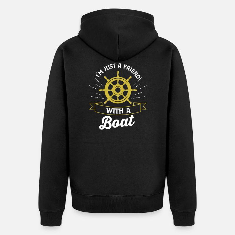 bateau - Veste à capuche bio Premium Unisexe - noir