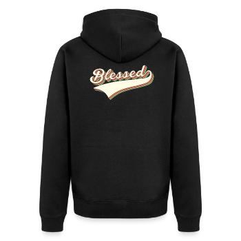 chrétien - Veste à capuche bio Premium Unisexe - noir - Dos - Nico (187cm)