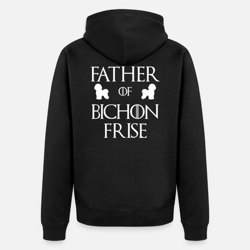 bichon frisé - Veste à capuche bio Premium Unisexe - noir